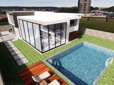 luxurious modern house 3D model