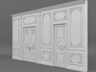 Wall Molding in Classic French style 3D model
