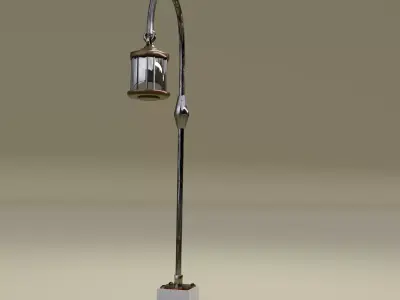 Vintage Street Lamp Game Ready Low Poly 3D Model Low-poly 3D model