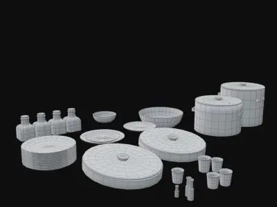 Street Sushi Restaurant Low-poly 3D model