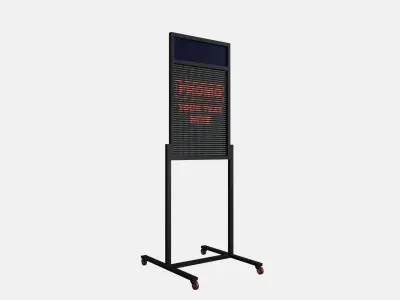 Display Stand Text Low-poly 3D model