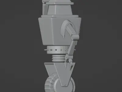 Metal Robot Low-poly 3D model