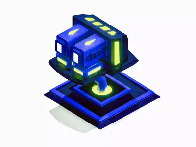 SPACE CANON - LOW POLY Low-poly 3D model