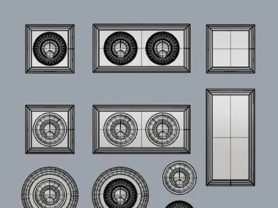 Dolls House Wall Light Switches Victorian Period Miniature scale 3D print model