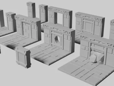 Dwarven Fort Doorway Floor Tile 3D print model