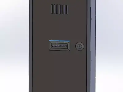 Small Steel Cabinet for Decor and Projects Free low-poly 3D model