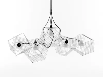 Grido - geometric modern ceiling lamp by Zapalgo Free 3D model