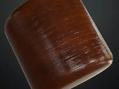 Imperial Green Lacquered Wood Inlay PBR Seamless Texture