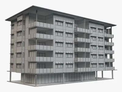 Apartment Building 18 3D model