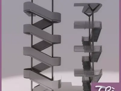 EMERGENCY STAIRS GROUP A 3D model