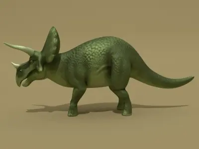 Triceratops Rigged Low-poly 3D model
