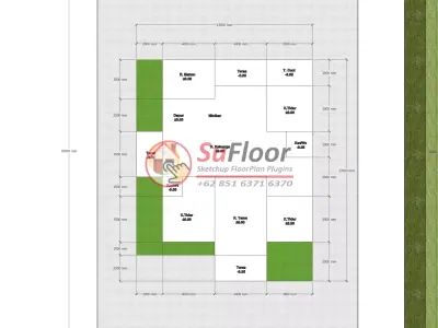 House 20x30m code 569 - Sketchup 3D model 3D model 3D model