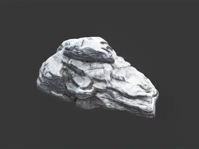 Snow Cliff Boulders 2 Low-poly 3D model