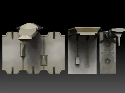 Scifi Egyptian Elements 3D model