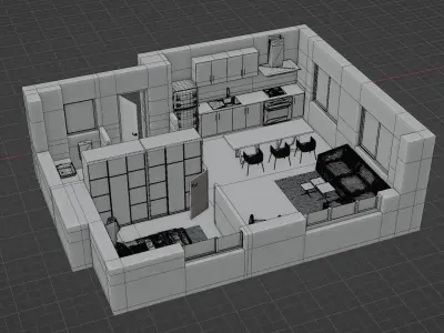 3D Floor Plan model 10 3D model