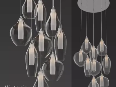 KUZCO Lighting Victoria MP3009 Pendant Light  3D model