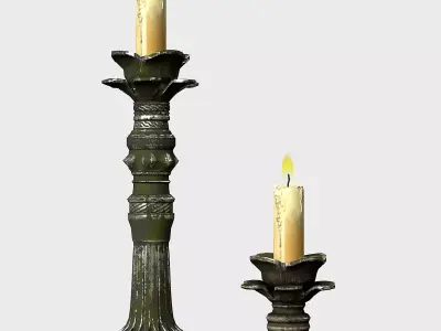 Candle Holder Low-poly 3D model