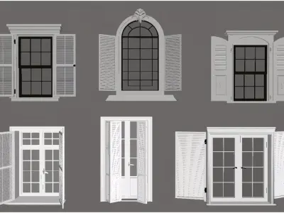 French window 3D model