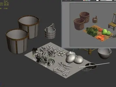 Dynasty Traders - Ground Floors - Vegetables 3D model