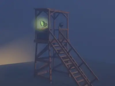 Tower guard Low-poly 3D model