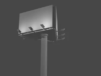 Billboard tree side low-poly 3d model  Low-poly 3D model