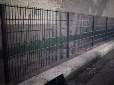 Modular Fences  54 Assets Low-poly 3D model