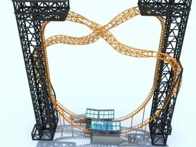 Vertical Roller Coaster 3D model