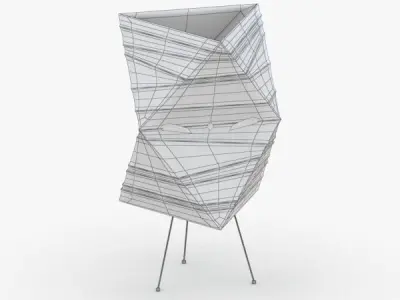 1415 - Paper Lamp Low-poly 3D model