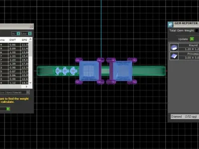 Solitaire Women Light Weight Princess stone Band Ring 3D print model
