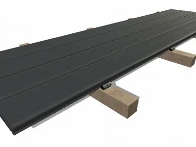 Decking board attachment point 3D model