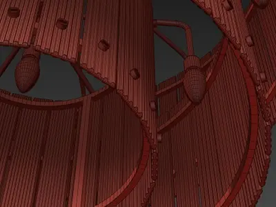 4 type Restoration Hardware Round Chandelier Set 003 3D model