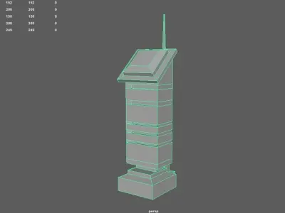 Sci-fi Building - 01 Low-poly 3D model