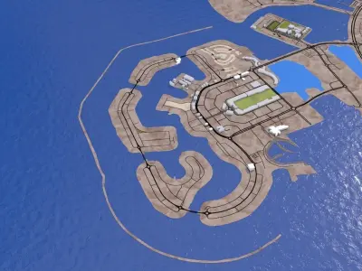 Bahrain Full Manama City Low-poly 3D model