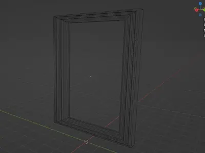 Simple low poly frame Low-poly 3D model