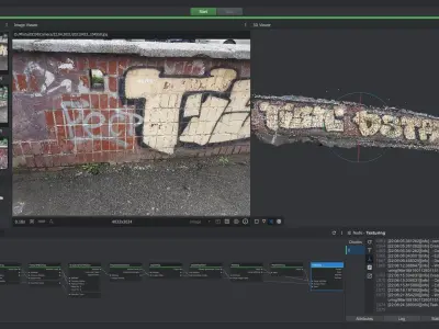 3DF Zephyr - The Wall 2 Low-poly 3D model