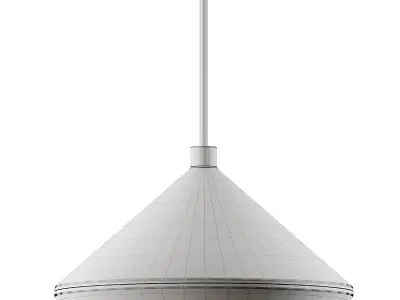 Shear Pendant Light XL Brass  White by Bert Frank 3D model