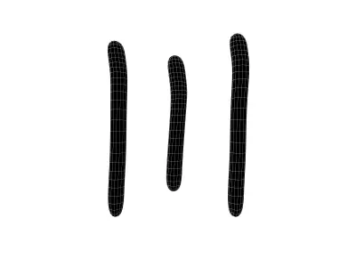 Suzhou Numerals Three V1 001 Low-poly 3D model