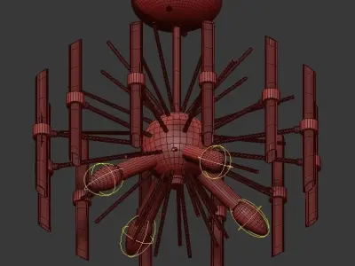 Eris 6 Light Chandelier PN  Kichler Lighting 3D model