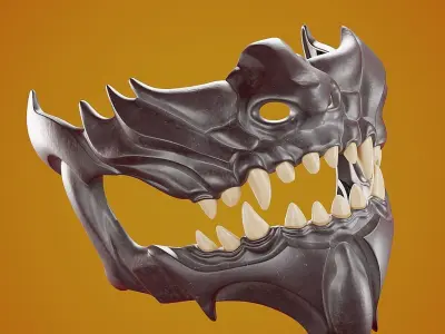 Oni Demon Mask 3D print model