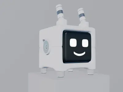 Cute Robot Low-poly 3D model Low-poly 3D model