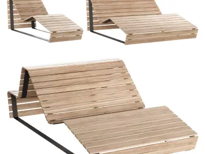 Park benches 3D model