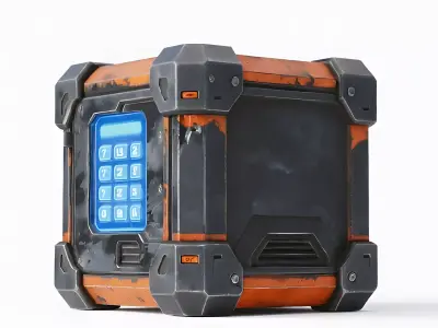 Sci-Fi Industrial Loot Crate 3D Model Low-poly 3D model