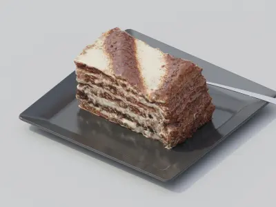 Chocolate cake 3D model