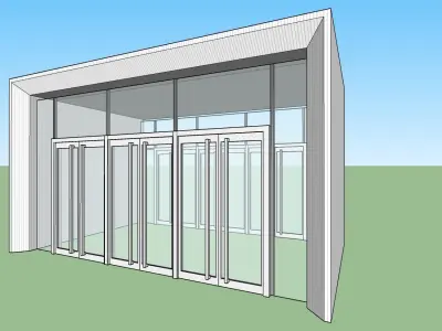 entrance glass sketchup model 3D model
