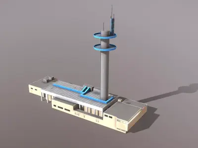 Building Nice France Telecom Low-poly 3D model