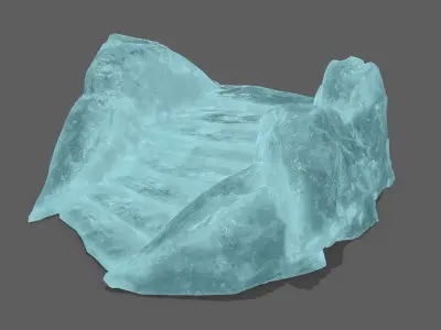 Ice Stairs Low-poly 3D model