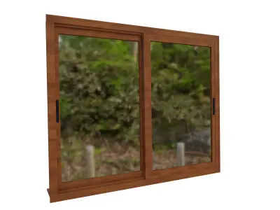 Rail window lowpoly Free low-poly 3D model