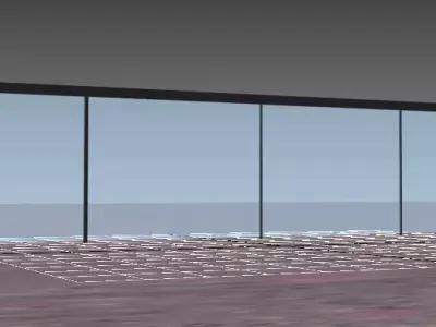 GLASS RAILLING  Low-poly 3D model