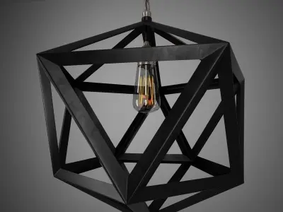 Lamp geometric pendant light 3D model