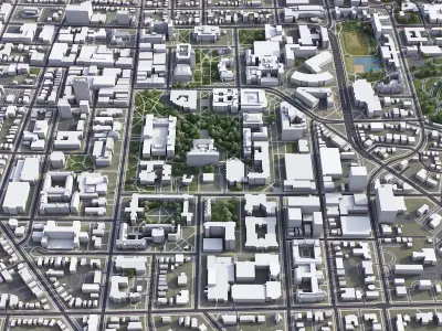 Ann Arbor Low-poly 3D model